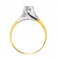 Pierścionek  zaręczynowy z żółtego złota z brylantem 0,35ct -PB/024b35