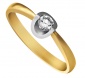 Pierścionek zaręczynowy z żółtego złota z brylantem 0,08ct - PB/039b