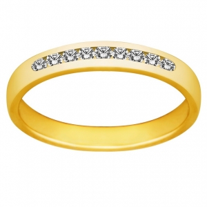 Pierścionek zaręczynowy z żółtego złota z brylantami 0,15ct - PB/033b