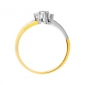 Pierścionek zaręczynowy z żółtego złota z brylantami 0,15ct - PB/005b