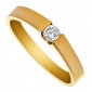 Pierścionek zaręczynowy z żółtego złota z brylantem 0,10ct - PB/019b