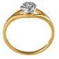 Pierścionek zaręczynowy z żółtego złota z brylantem 0,08ct - PB/053
