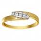 Pierścionek zaręczynowy z żółtego złota z brylantami 0,10ct - PB/063