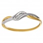 Pierścionek zaręczynowy z żółtego złota z brylantami 0,03ct - PB/065