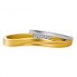 Pierścionek zaręczynowy z żółtego złota z brylantami 0,06ct - PB/070